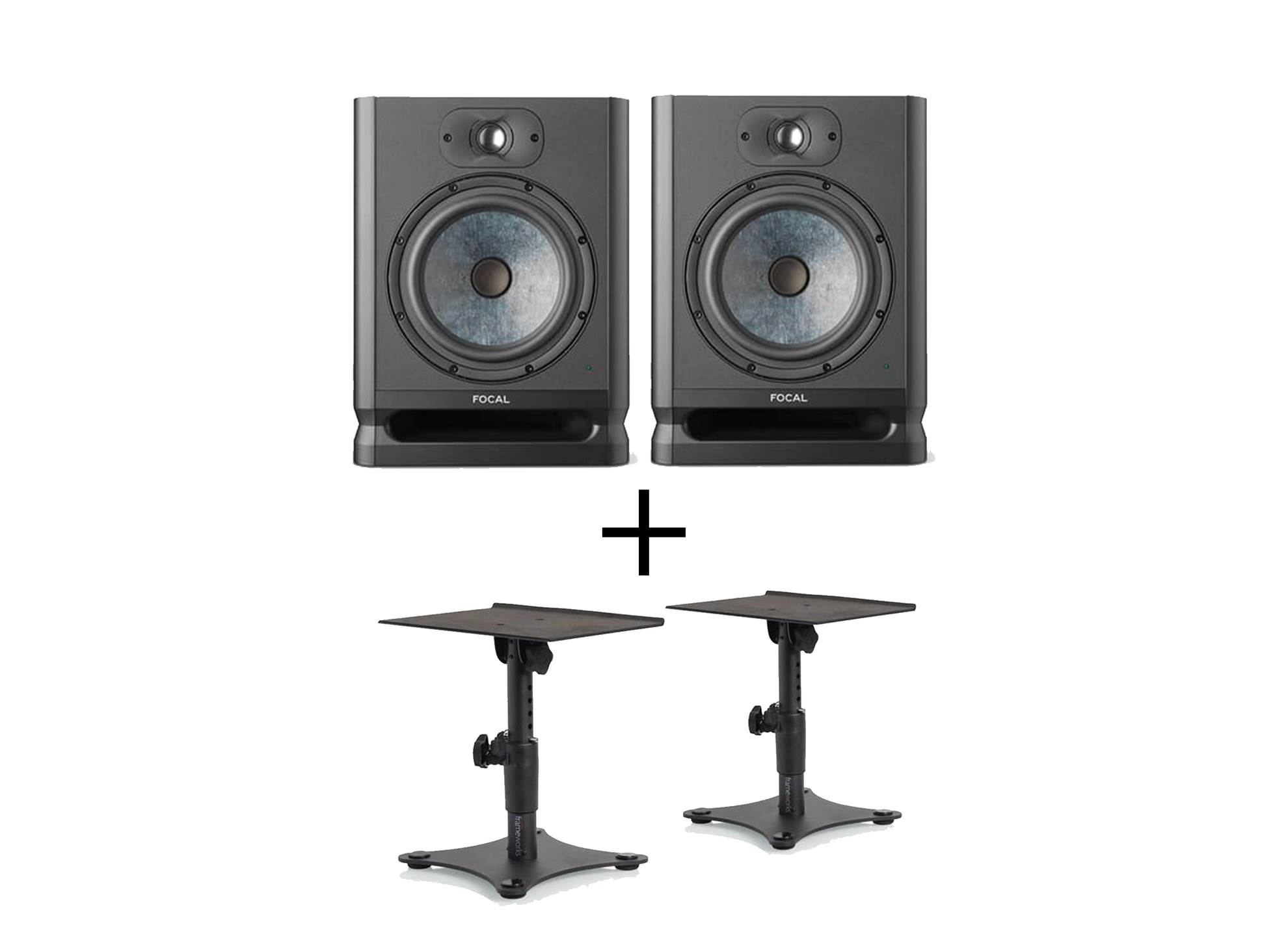 Paket Alpha 80 Evo + Gator Frameworks Studio Monitor Stand